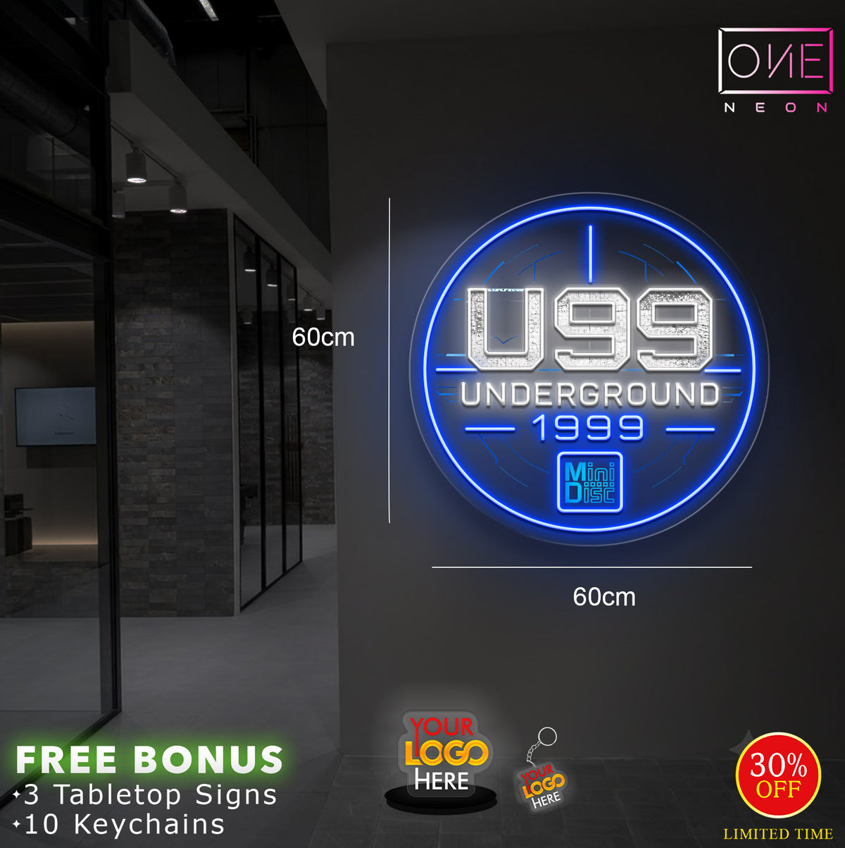 U99 UNDERGROUND 1999 | LED Neon Sign
