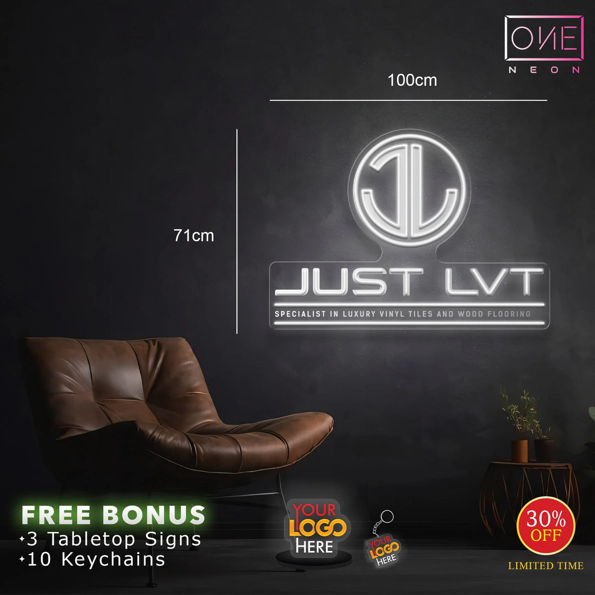 JUST LVT | LED Neon Sign