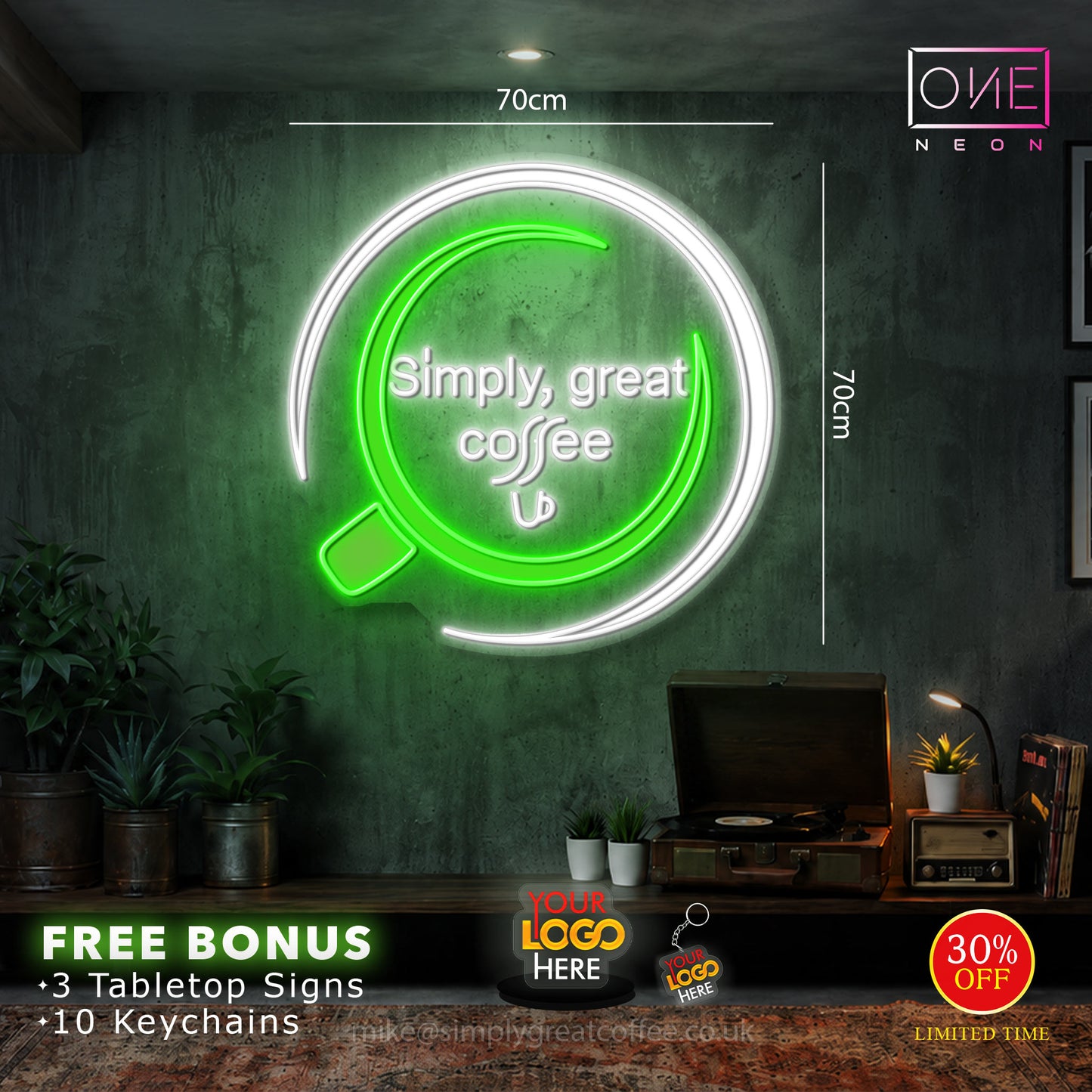 Simply, great coffe | LED Neon Sign
