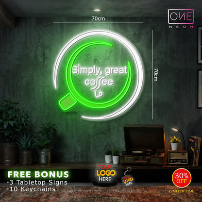 Simply, great coffe | LED Neon Sign