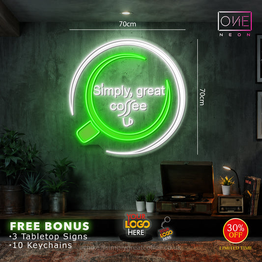 Simply, great coffe | LED Neon Sign