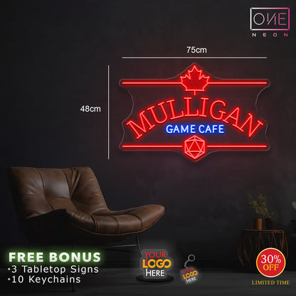 MULLIGAN GAME CAFE | LED Neon Sign (3 signs)