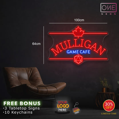 MULLIGAN GAME CAFE | LED Neon Sign (3 signs)