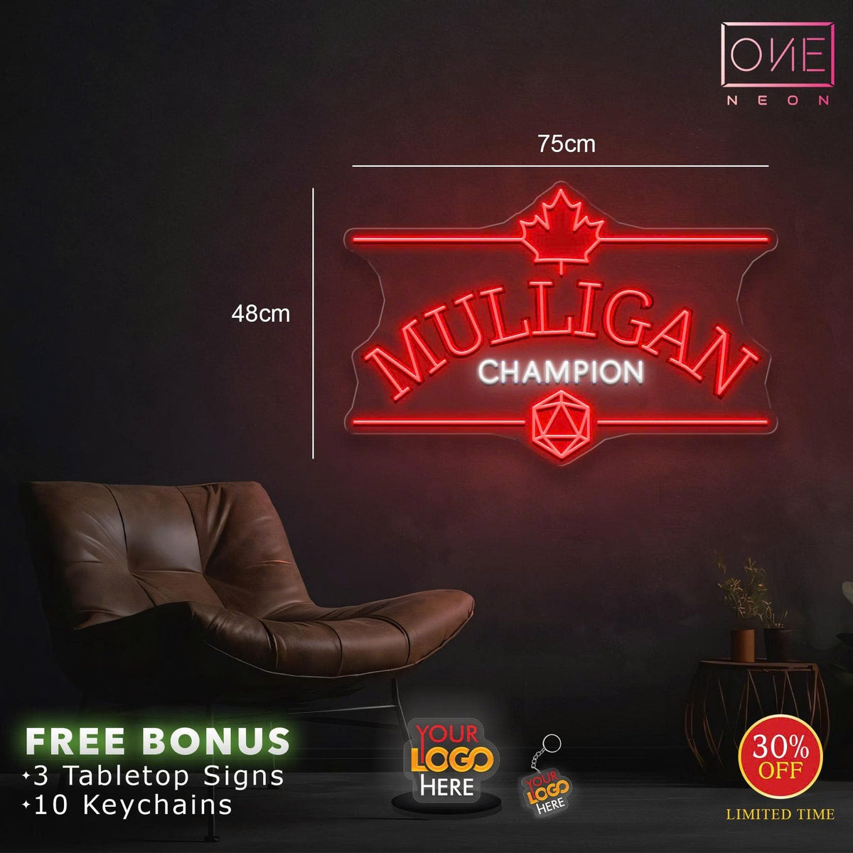 MULLIGAN CHAMPION | LED Neon Sign
