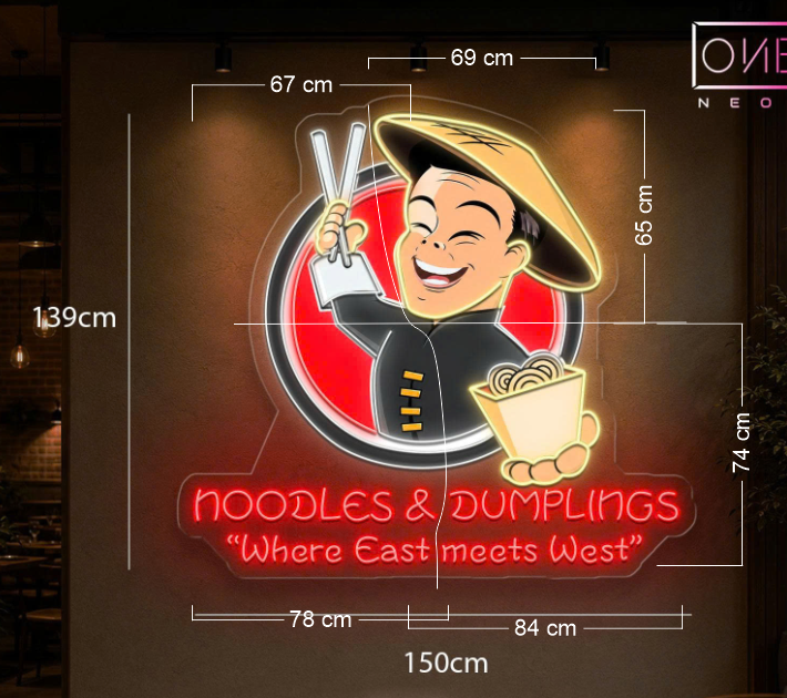 NOODLES & DUMPLINGS | LED Neon Sign (2 Signs)