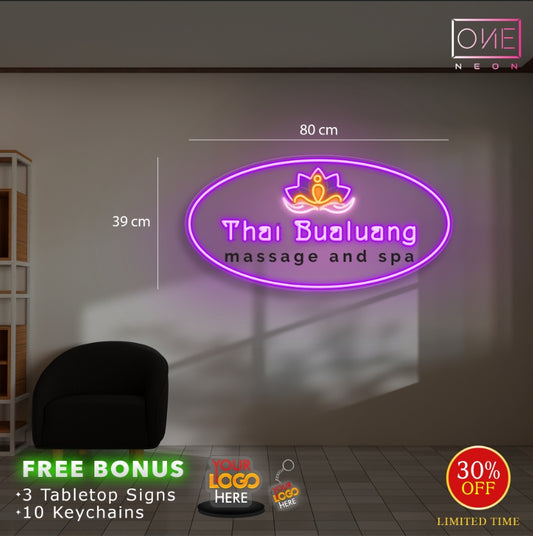 Thai Bualuang massage and spa | Led Neon Sign