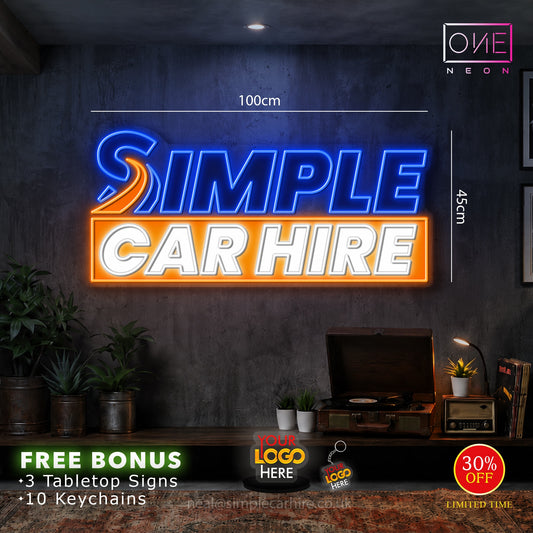 Simple car hire  | LED Neon Sign (2 signs)