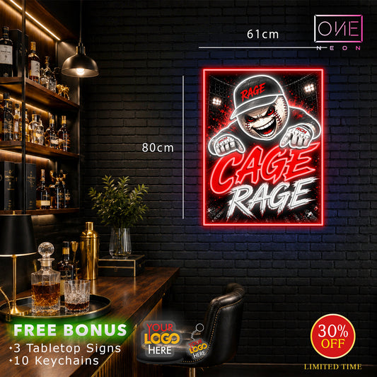 CAGE RAGE | LED Neon Sign