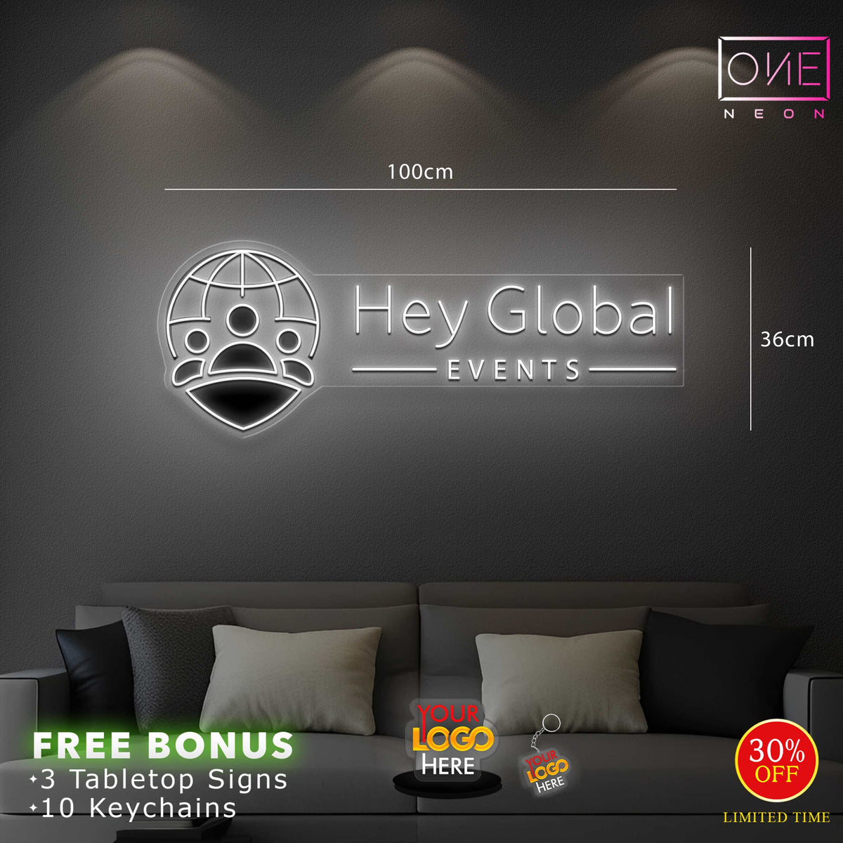 HEY GLOBAL EVENTS | LED NEON SIGN ( RGB )