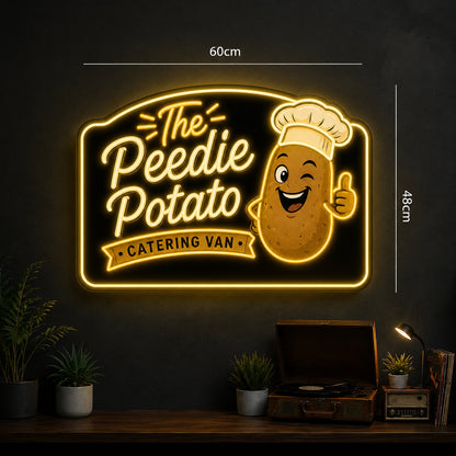 The peedie potato| LED Neon Sign ( 110 keychains)