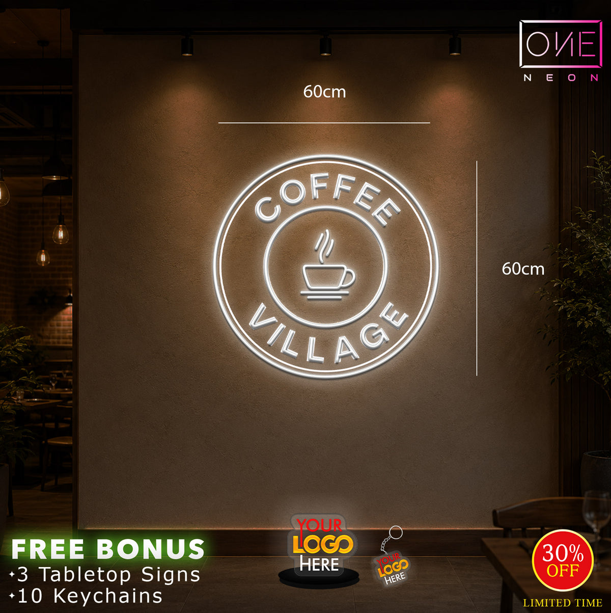 COFFEE VILLAGE | LED Neon Sign (2 Signs)
