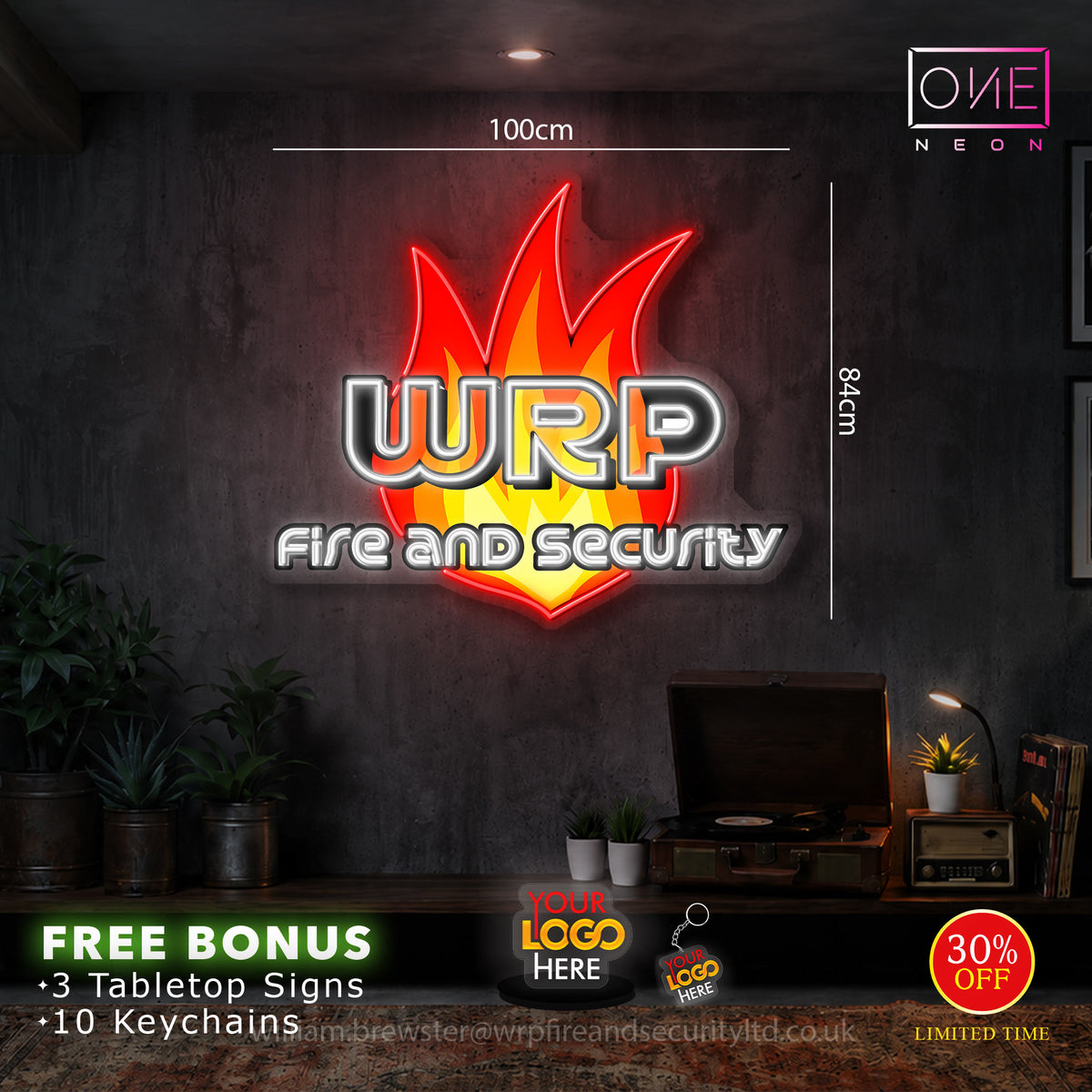 WRP FIRE AND SECURITY| LED Neon Sign
