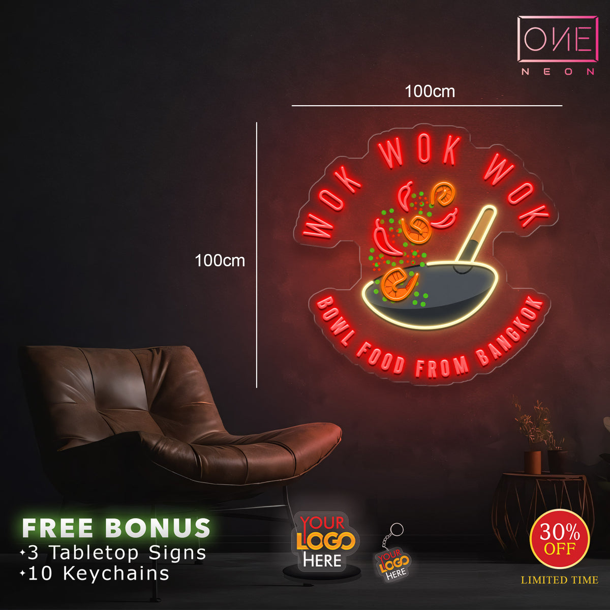 WOK WOK WOK | LED Neon Sign